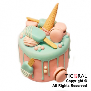ADORNO TORTA FALSA CANDY BAR DECORADA A. PORCELANA FRIA x 1